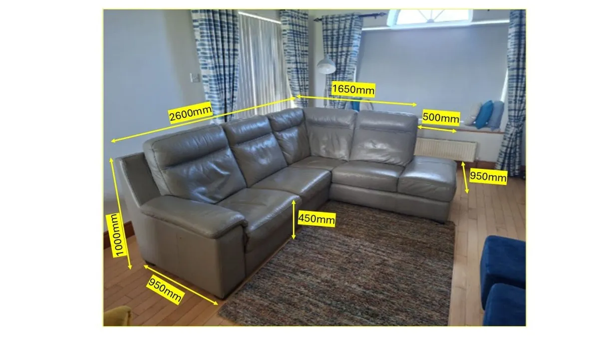 Leather Corner Sofa - Image 4