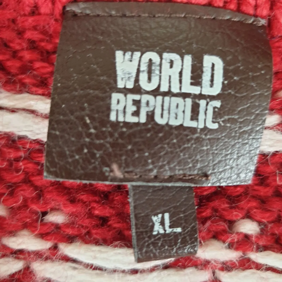 Christmas jumper men's XL red wool blend - Image 3