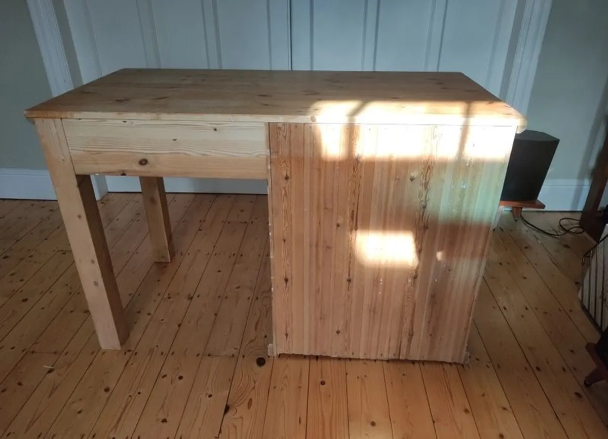 Antique pine desk. - Image 2