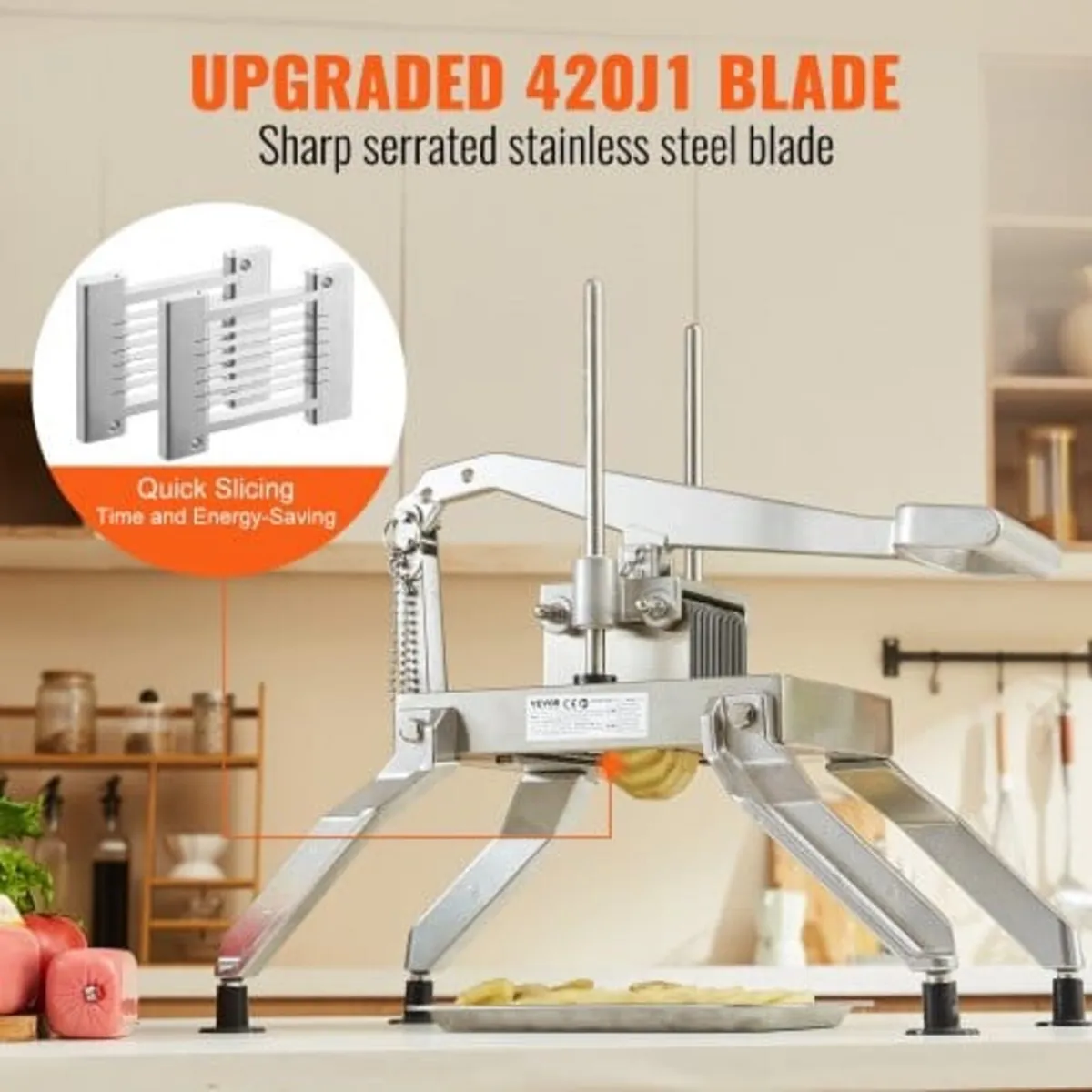 Commercial Vegetable Slicer, 3/8 and 3/16 inch Tom - Image 2