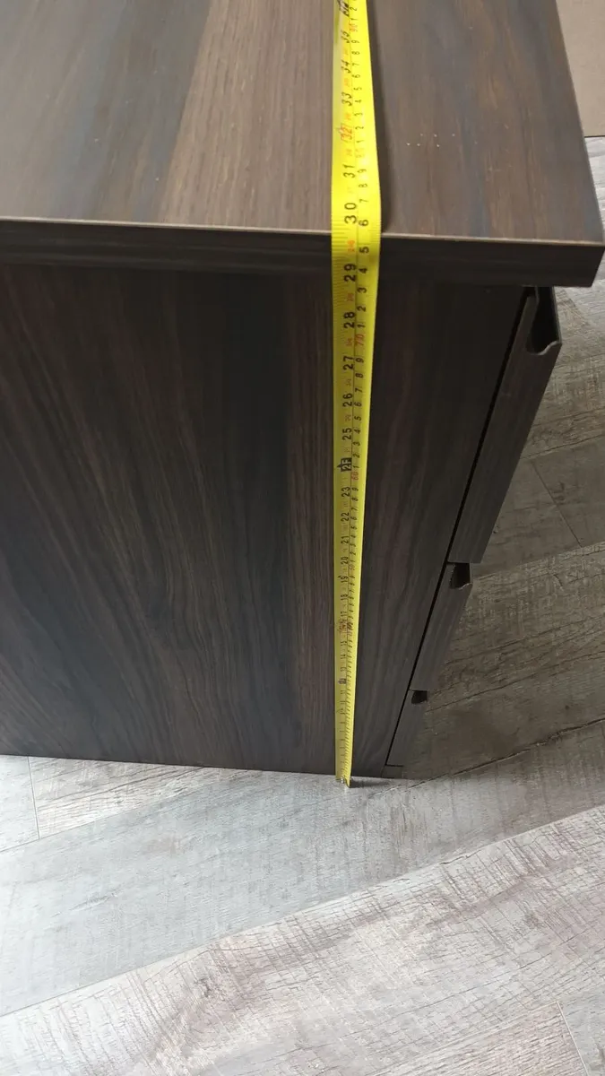 Quality 3 Drawer Wallnut Coloured Unit - Image 3
