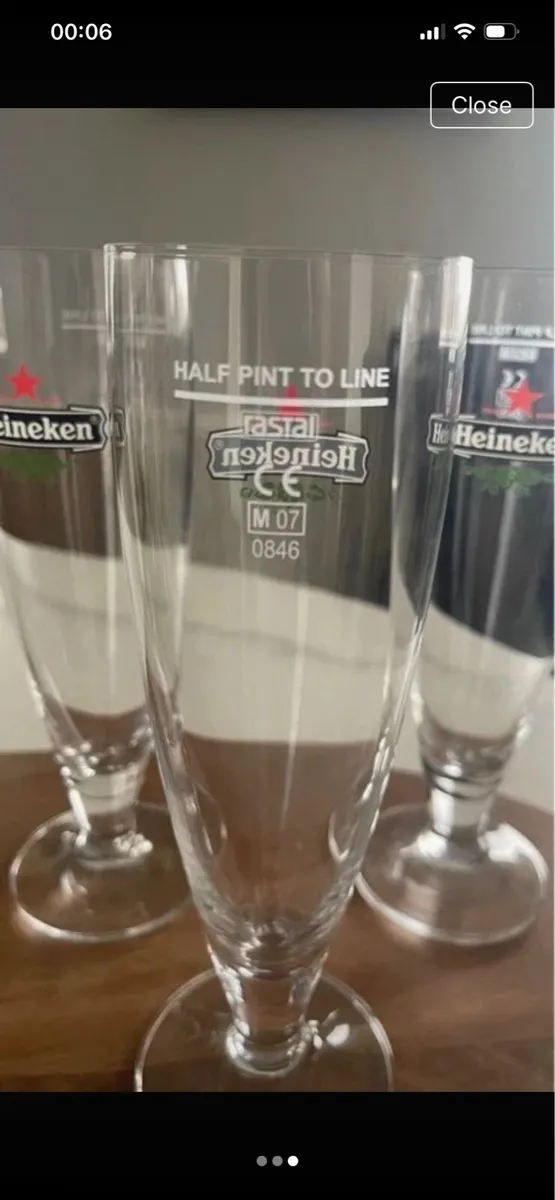 3 Heineken Glasses - Image 3
