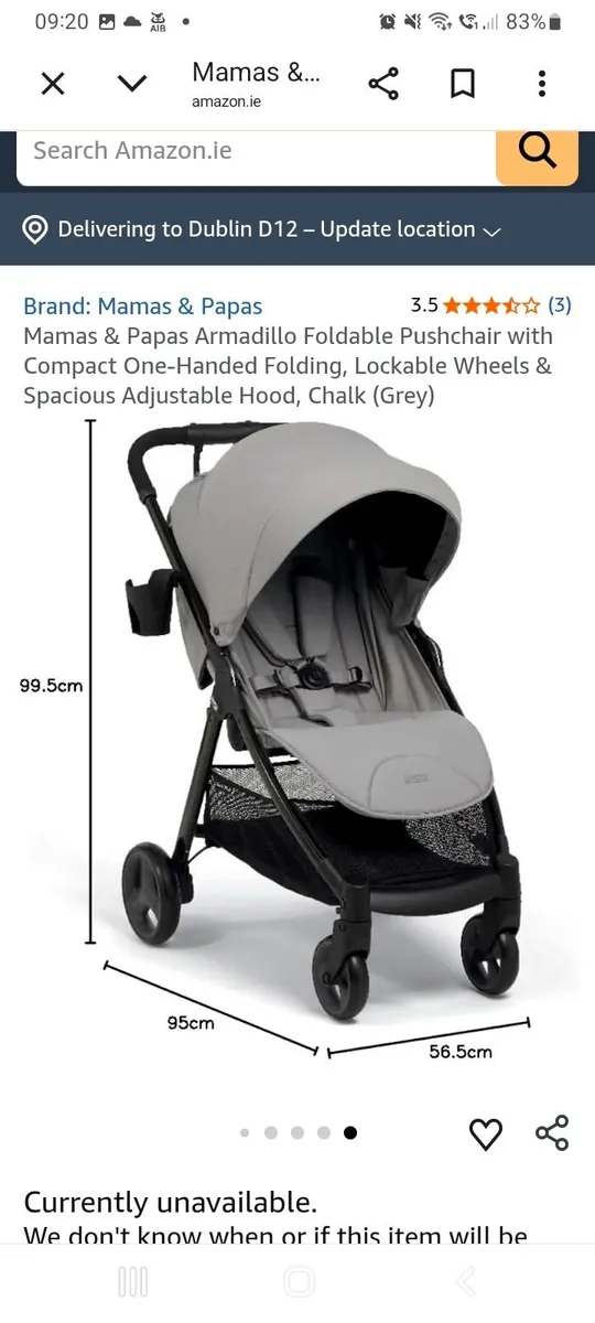 New Mamas & Papas Pushchair - Image 3