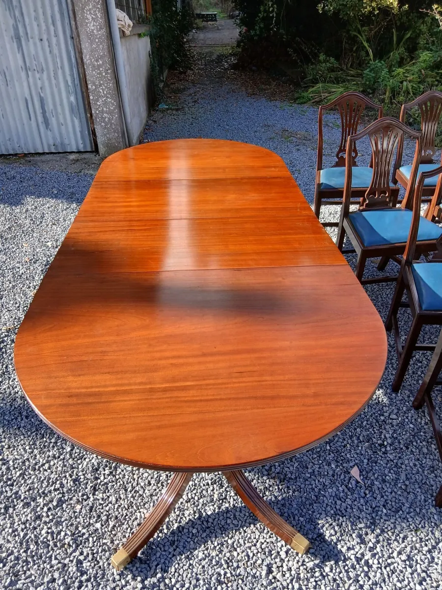 Antique dining table and chairs - Image 2