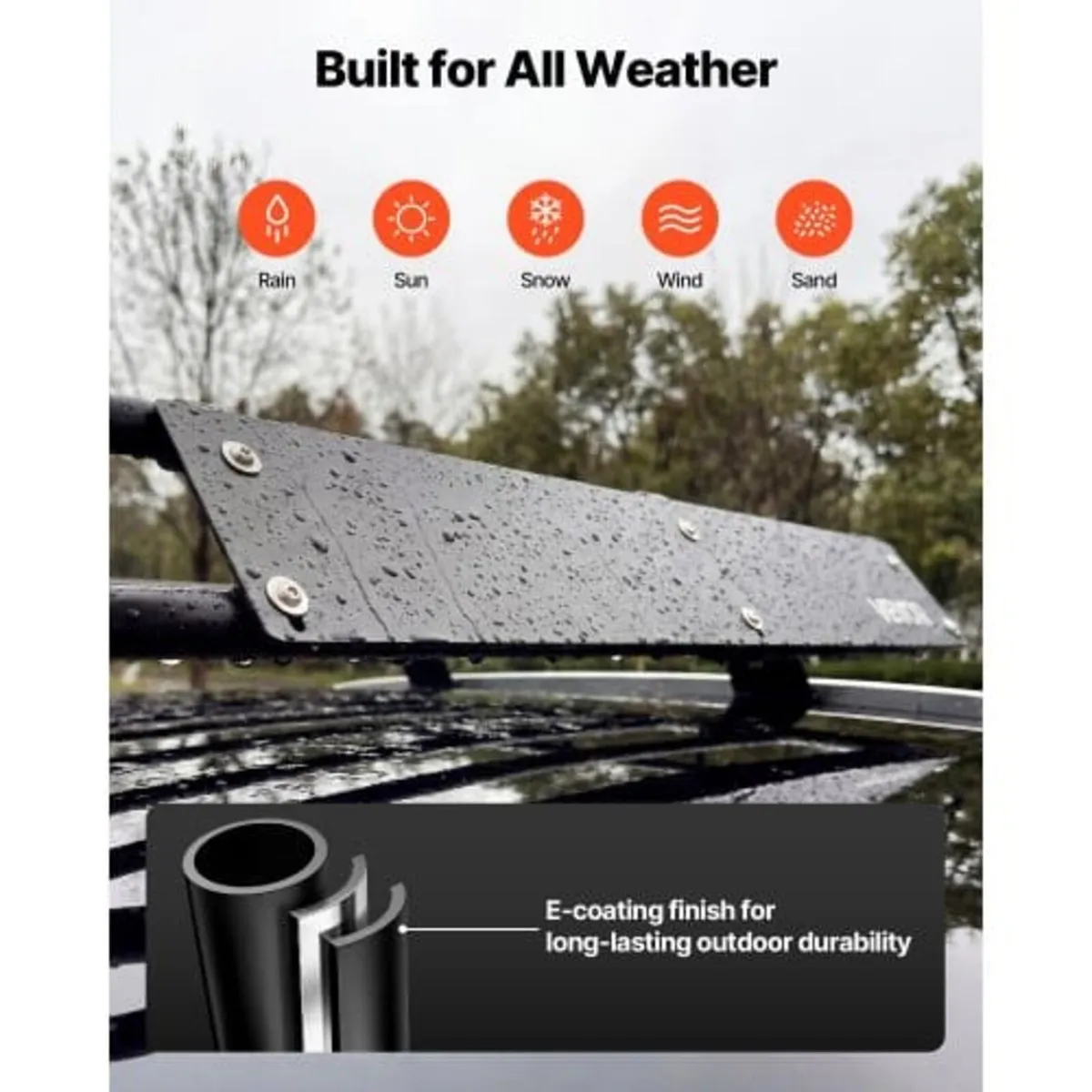 Roof Rack Cargo Basket, 1168 x 914 x 102 mm, Heavy - Image 2