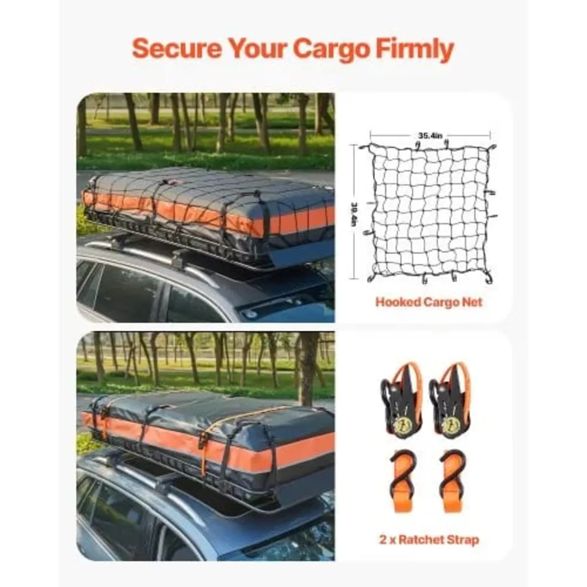 Roof Rack Basket, 1630 x 1270 x 105 mm, Universal - Image 4