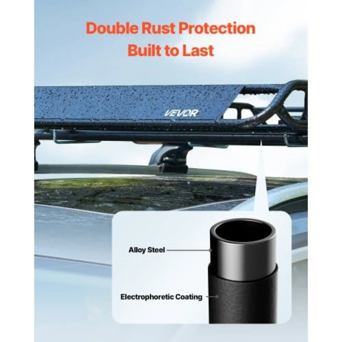 Roof Rack Cargo Basket, 1626 x 990 x 102 mm, Heavy - Image 3