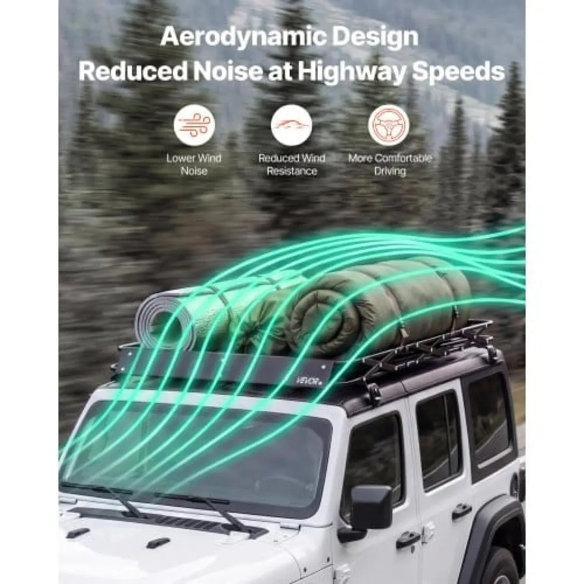 Roof Rack Cargo Basket, 1295 x 914 x 102 mm, Heavy - Image 3