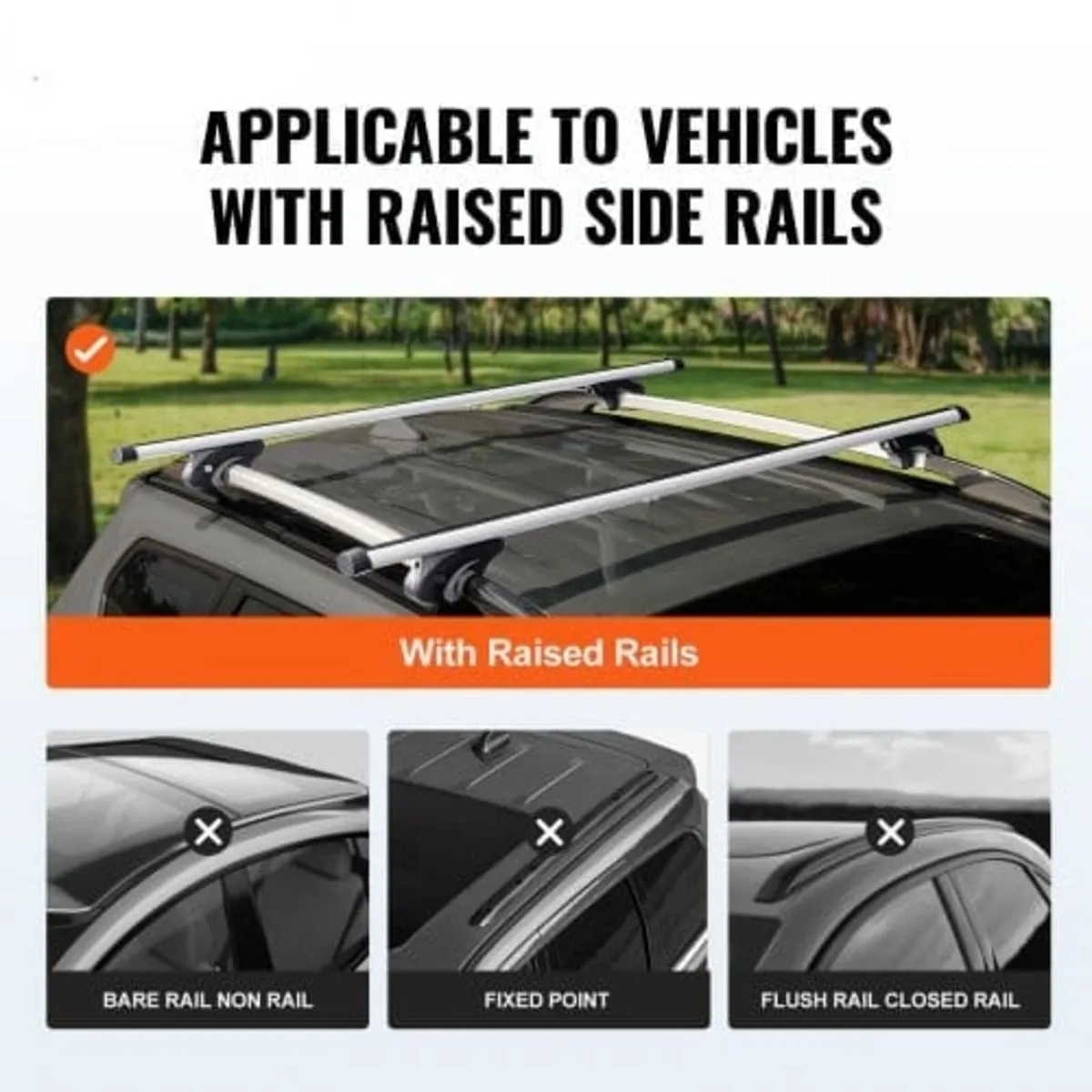 Universal Roof Rack Crossbar 119.9 cm Length for V - Image 2