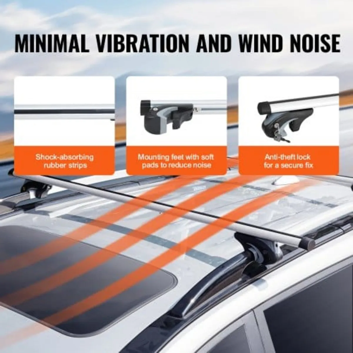 Universal Roof Rack Crossbar 135.1 cm Length for V - Image 3