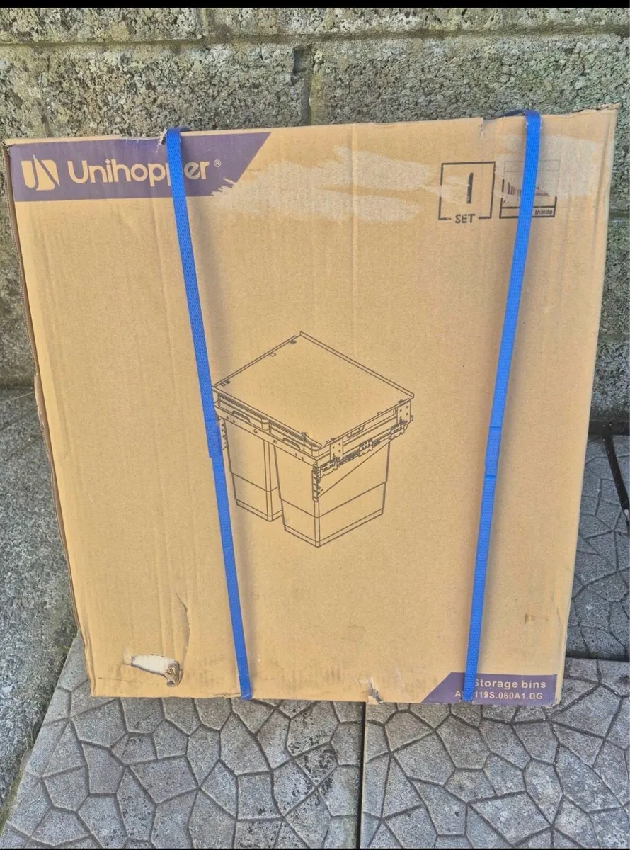 Unihopper cargo duo waste bin 600mm 2 x 40l new - Image 2