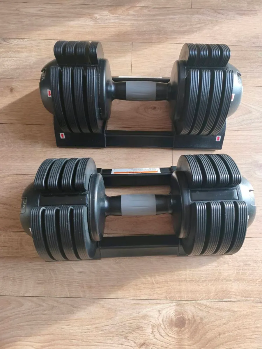 Adjustable Dumbbells 2 x 20kg - Image 2