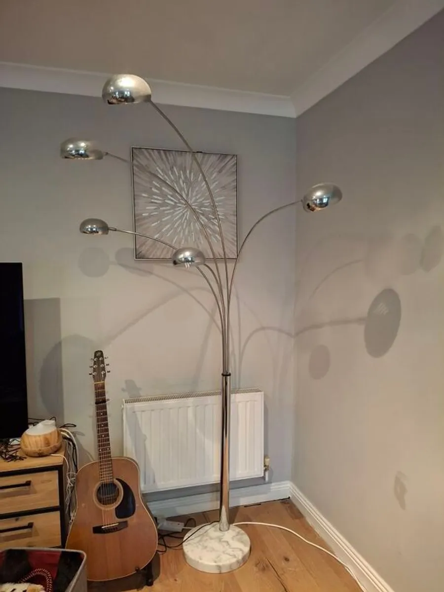 Floor standing lamp marble base - Image 1
