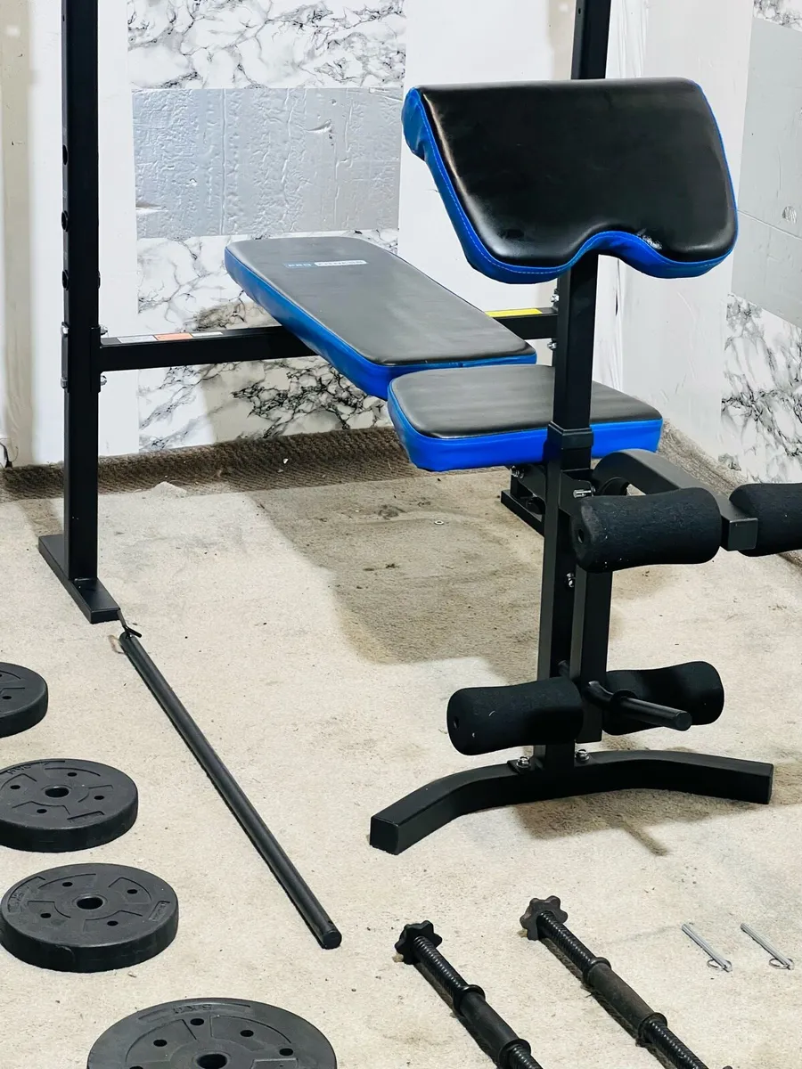 MULTI FUNCTION BENCH WEIGHTS BARBELL DUMBBELLS - Image 4