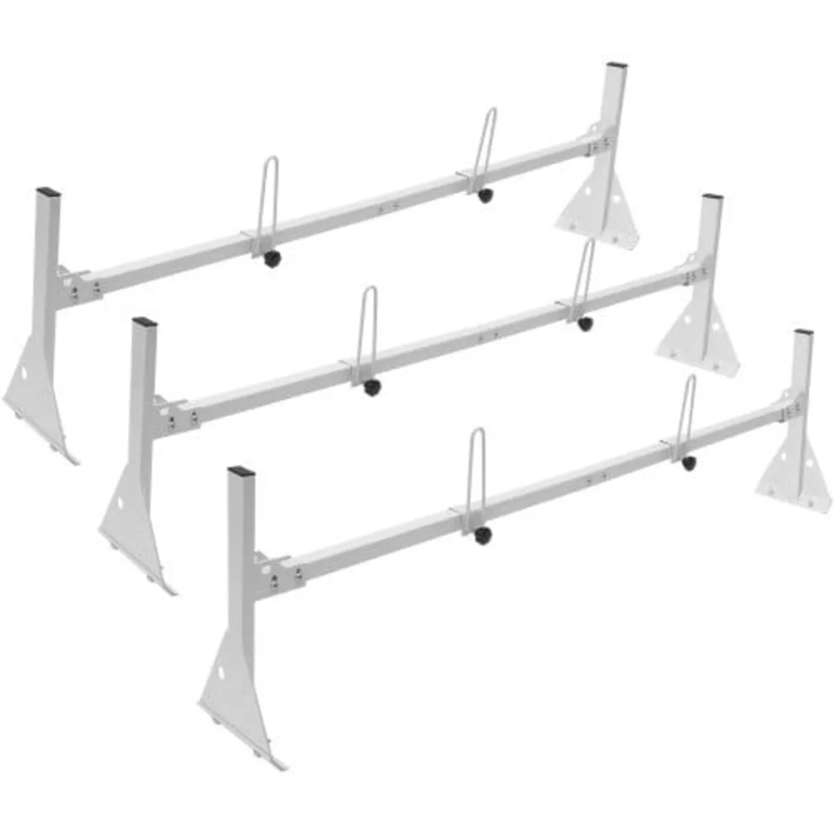 Van Roof Ladder Rack, 3 Bar Alloy Steel Ladder Rac - Image 1