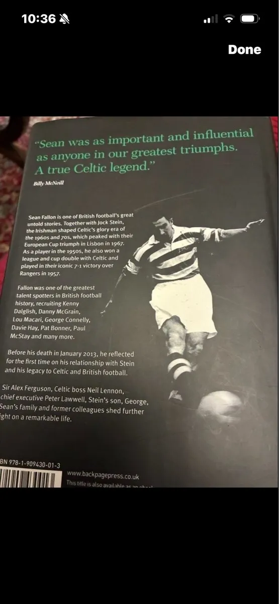 Signed Copy- Sean Fallon - Celtics Iron man - Image 2