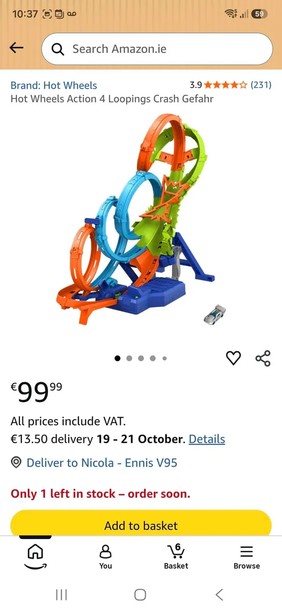Hot Wheels Action 4 Loopings Crash Gefahr - Image 2