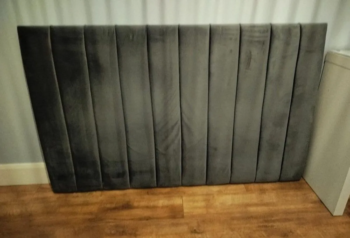 Upholstered Velvet Headboard - Image 1