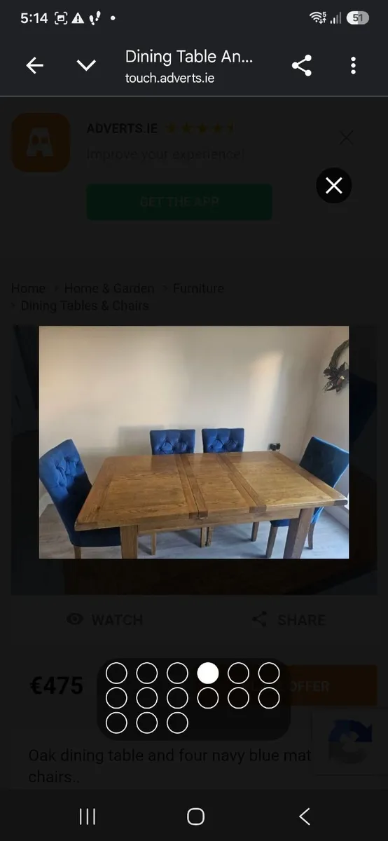 Table & 4 chairs - Image 1