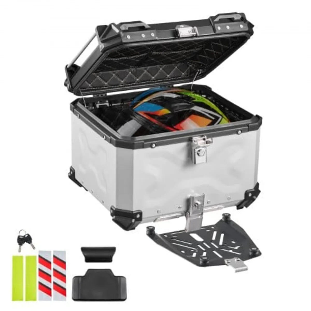 Motorcycle Top Case 55L Universal Aluminum Hard Mo - Image 1