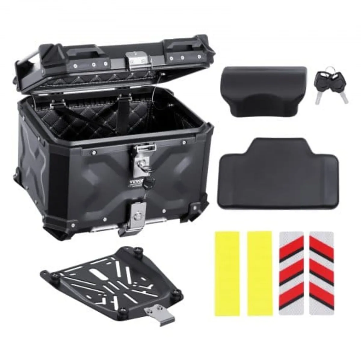 Motorcycle Top Case, Universal Aluminum Alloy Moto - Image 1