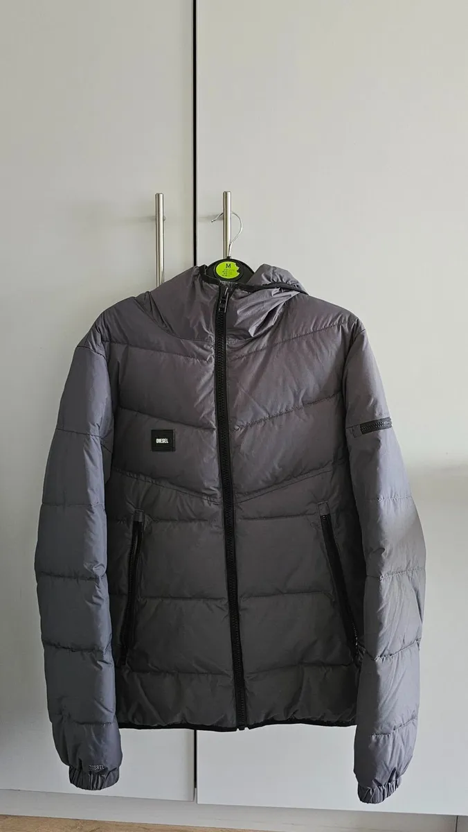 Diesel puffer jacket - grey - size XS - Image 1