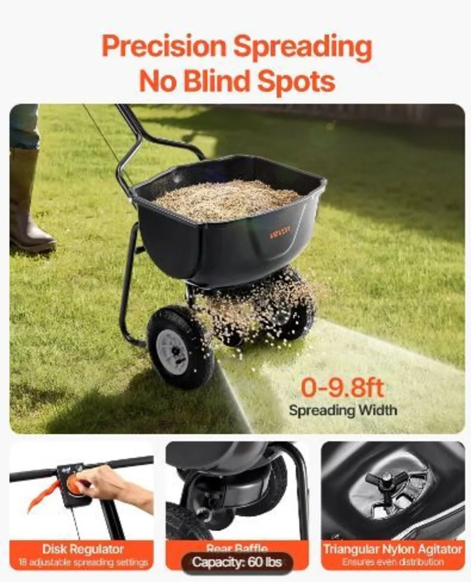 Walk Behind Spreader, 60LBS Capacity - Image 2