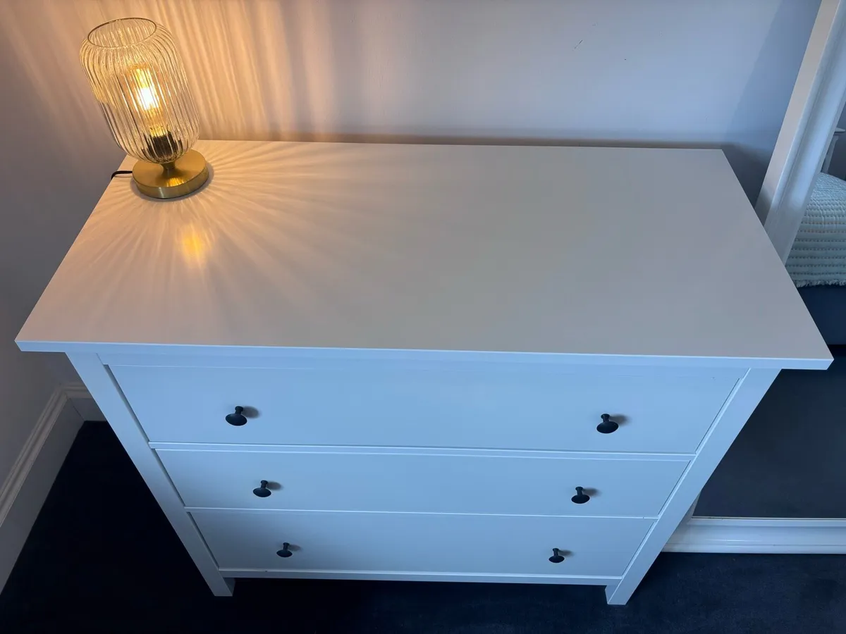 IKEA HEMNES 3-Drawer Chest of Drawers – White - Image 2