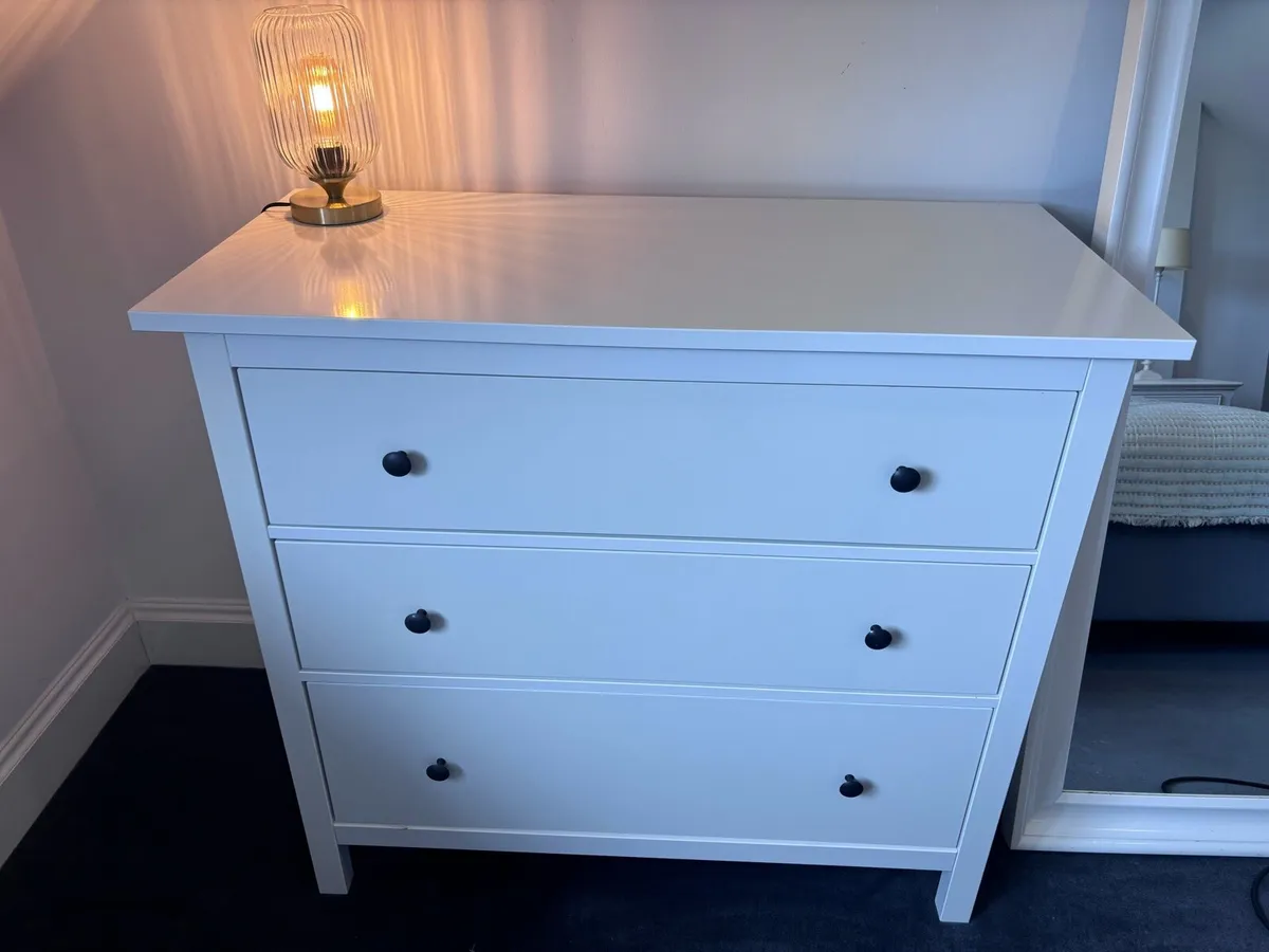 IKEA HEMNES 3-Drawer Chest of Drawers – White - Image 4