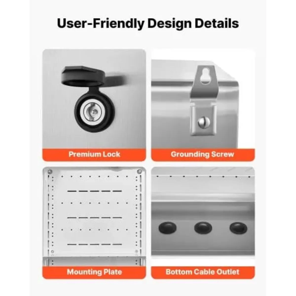Outdoor Electrical Box, 500 x 400 x 200 mm, Stainl - Image 4