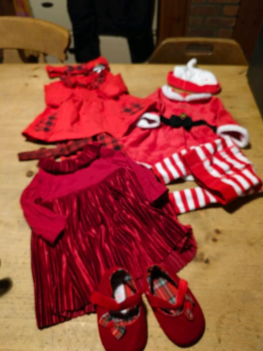 Baby girls Christmas dress bundle
3 Christmas dres - Image 1