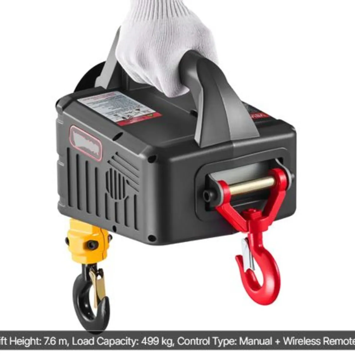 2-in-1 Electric Hoist Winch,500 kg Capacity, 1500W - Image 3