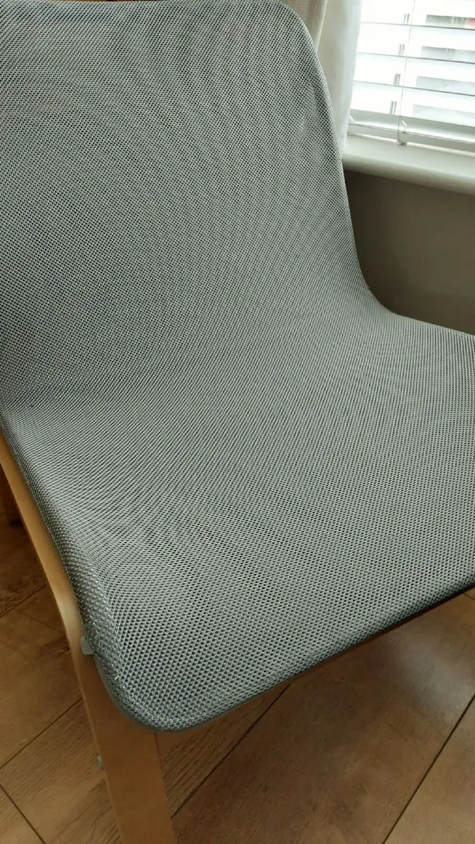 IKEA NOLMYRA Easy Chair Veneer Birch/Grey - Image 1