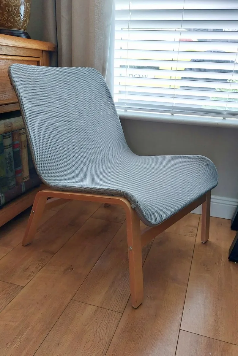 IKEA NOLMYRA Easy Chair Veneer Birch/Grey - Image 3