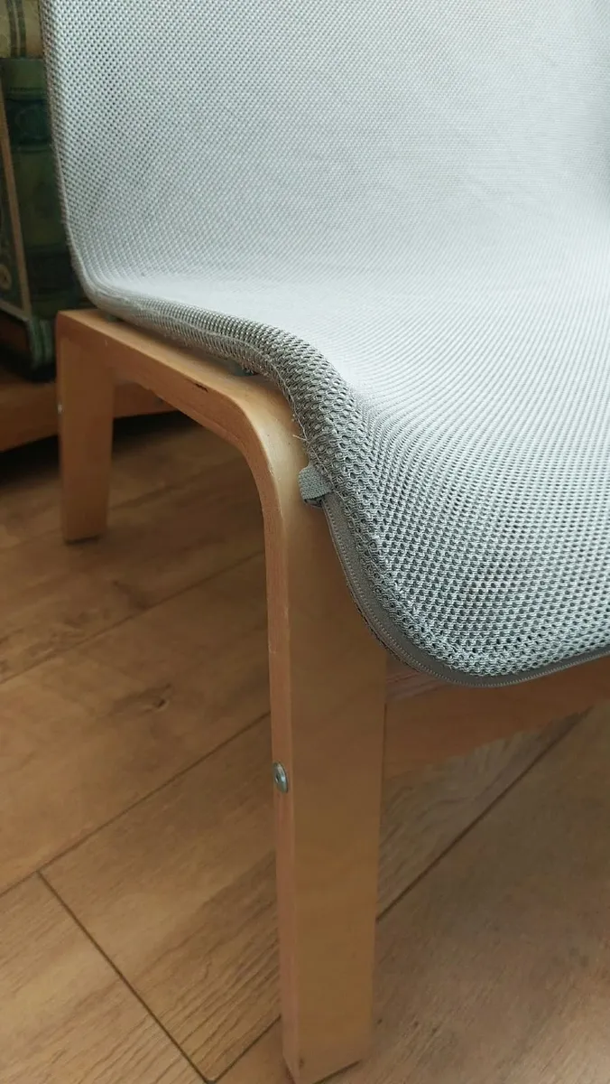 IKEA NOLMYRA Easy Chair Veneer Birch/Grey - Image 4