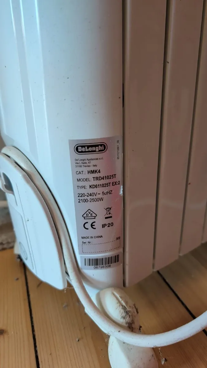 2 x DeLonghi Dragon 4 TRD41025T 2.5kW Electic - Image 2