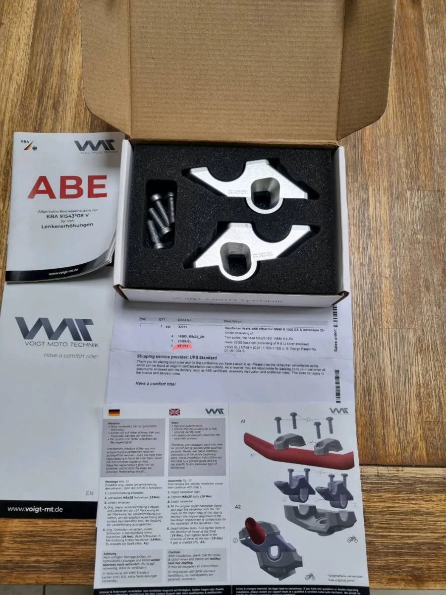 Handlebar risers with offset for BMW R 1300 GS & A - Image 2