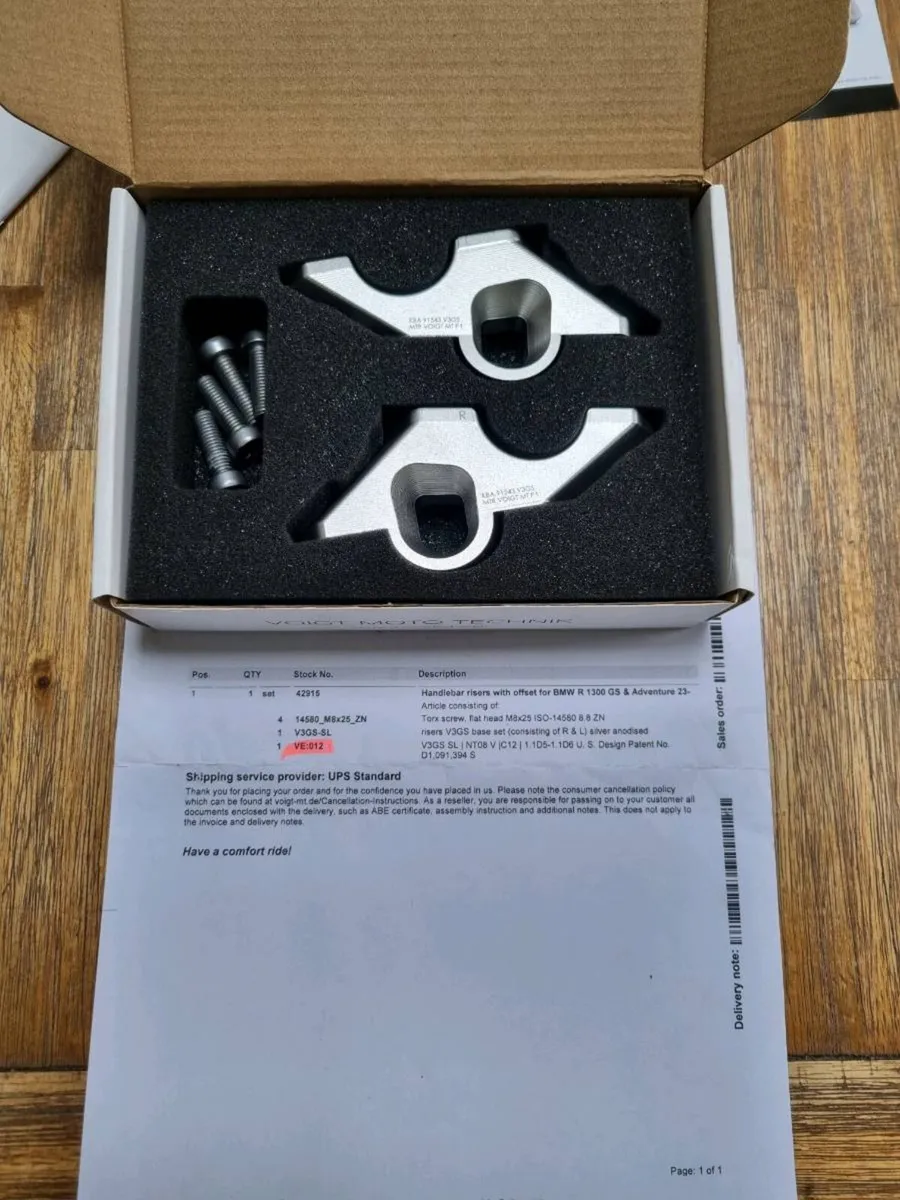 Handlebar risers with offset for BMW R 1300 GS & A - Image 3