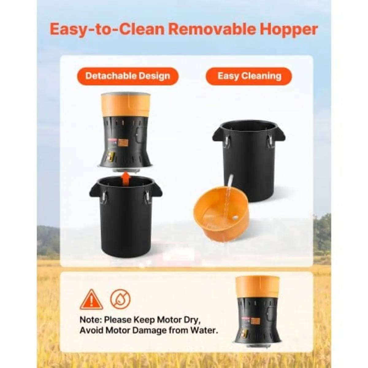 Electric Grain Mill Grinder, 600W High Power Comme - Image 4