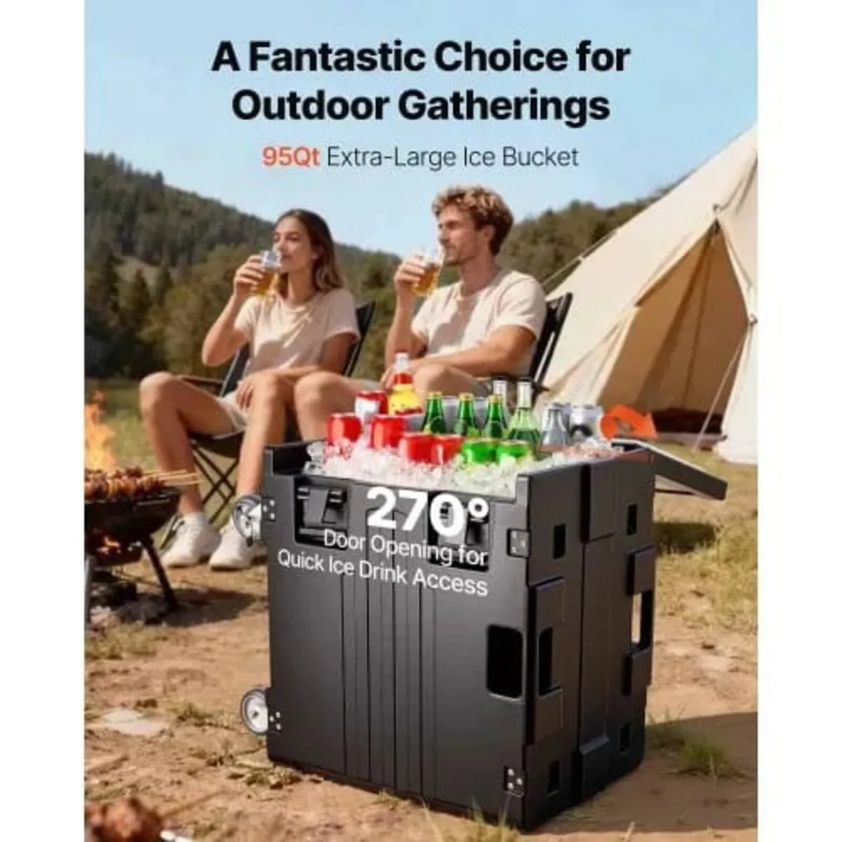Insulated Food Pan Carrier, 95 Qt Hot Box for Cate - Image 4