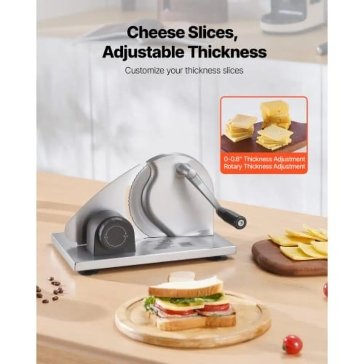 Manual Bread Slicer, 0-15mm Adjustable Thickness C - Image 2