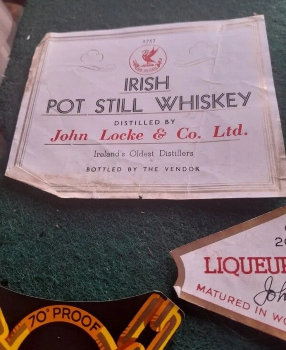 OLD WHISKEY LOCKES LABELS ..... - Image 1