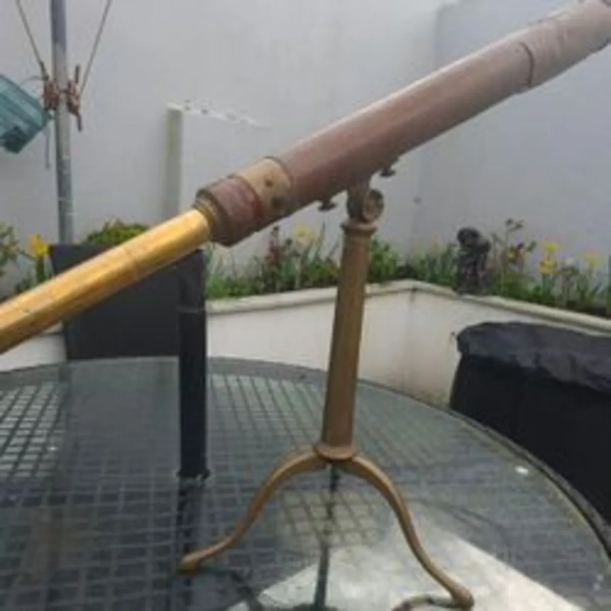 Antique Brass Telescope with stand