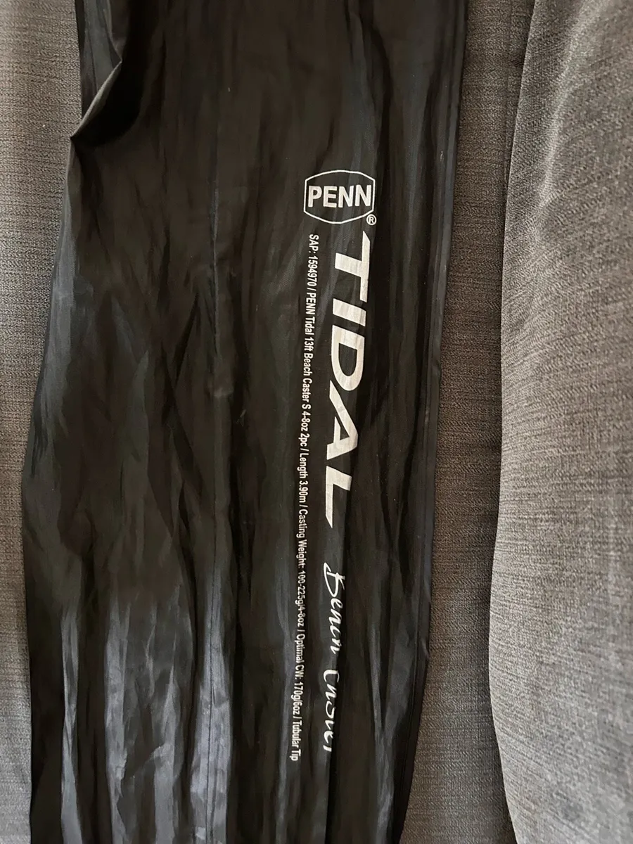 Penn tidal surfcaster fishing rod with penn rival - Image 1