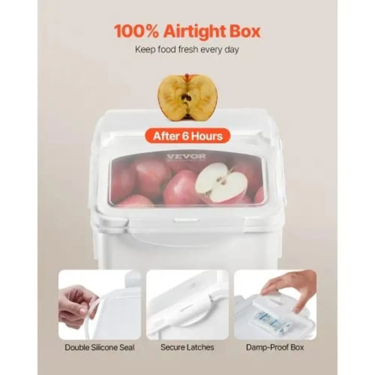 Rice Storage Container, 4.5Gallon/20L x2 Capacity - Image 2