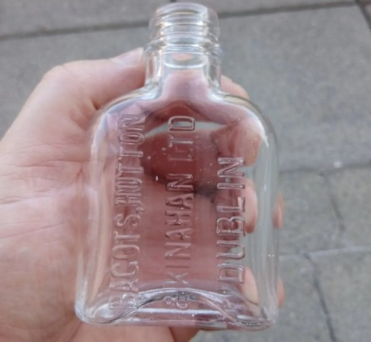 Vintage Dublin whiskey bottle.