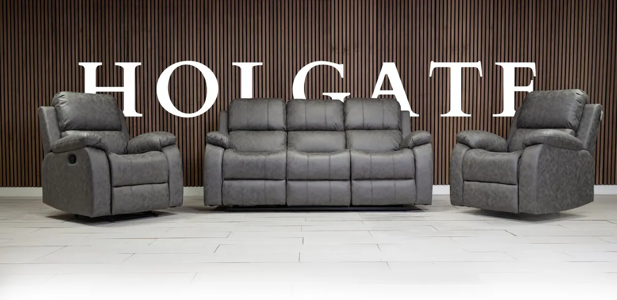 New 3+2 Holgate Full Leather Recliner Suite - Image 3