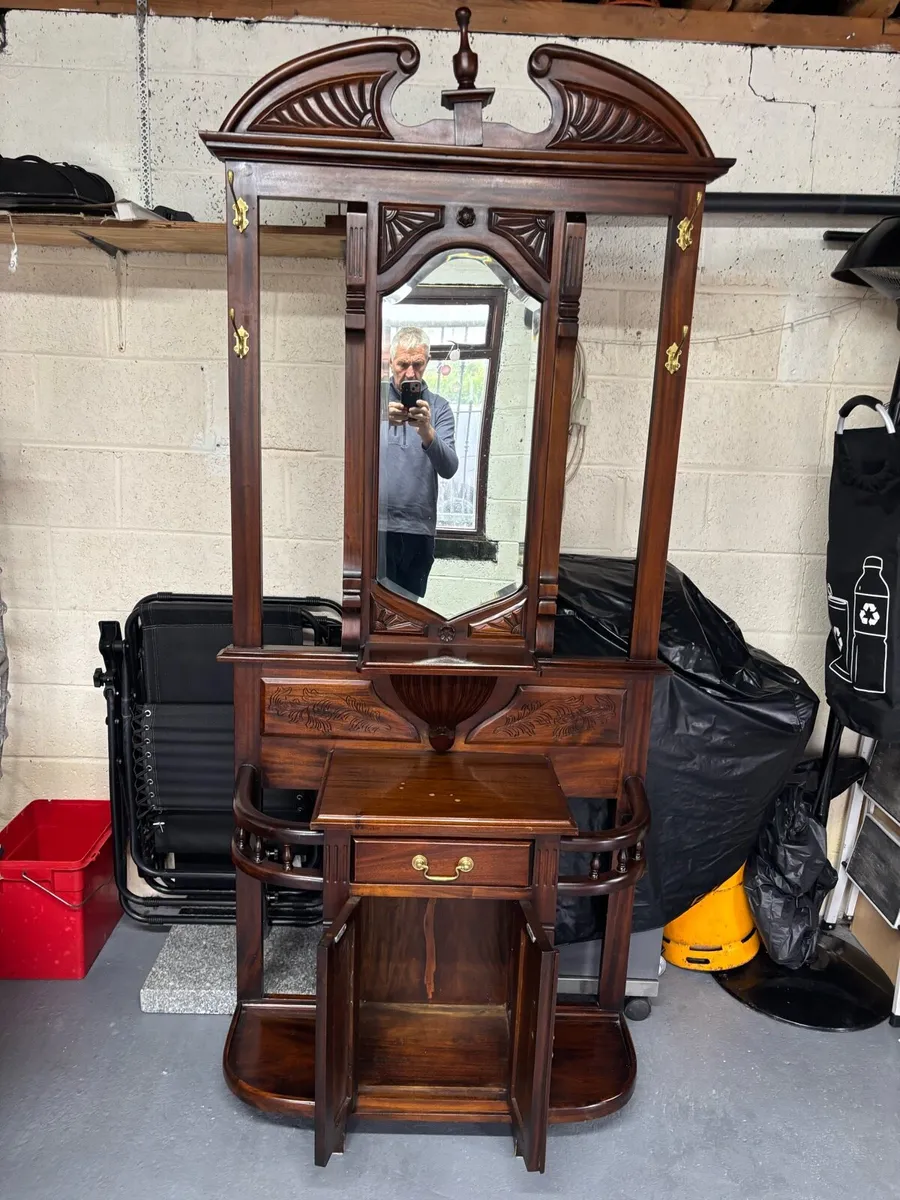 Mahogany hall stand - Image 4