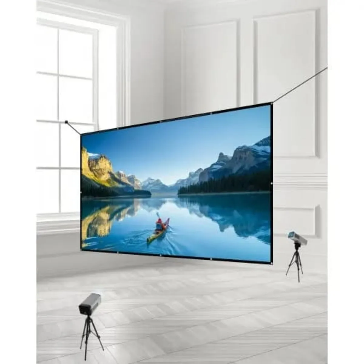 Projector Screen, 3810 mm 16:9 4K 1080 HD Projecti - Image 3
