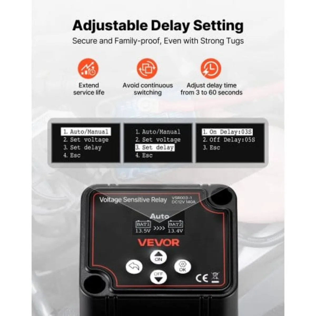 Dual Battery Isolator Kit, 12V 140 Amp 6M 6AWG, Ma - Image 3
